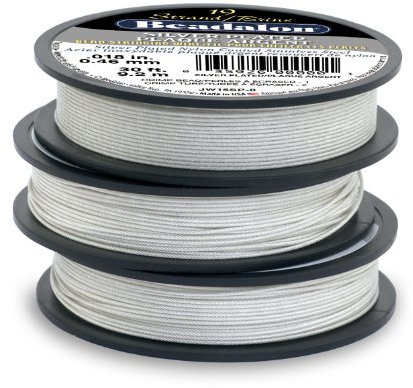 Beadalon 19-Strand Bead Stringing Wire, 0.018-Inch, Silver Plated, 100-Feet