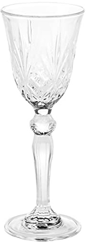 Lorren Home Trends Crystal Melodia Collection Liquor Glass Set (Pack of 6)