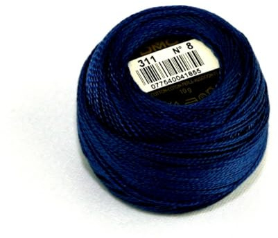 DMC Baumwoll-Perlgarn, Größe 8, 311, 10-g-Knäuel