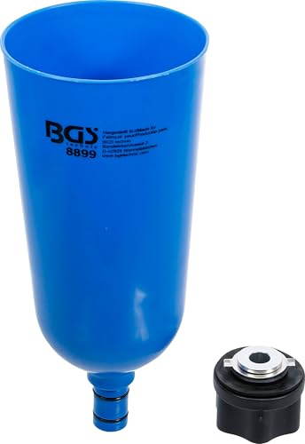 BGS 8899 | Öl-Einfülltrichter mit Bajonettadapter | 2 l | Motoröl | für VAG, Mercedes-Benz, BMW, Porsche, Volvo | schnelles Befüllen ohne Verschütten