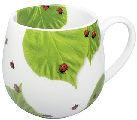 Könitz k1111430876 Gobelet à Café Doudou Mug Coccinelle sur Feuilles dans Un Coffret Cadeau Tasse Porcelaine Multicolore