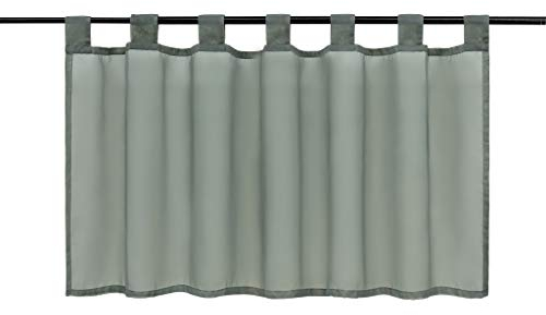 Joyswahl Scheibengardine Voile Bistrogardine »Eva« Unifarbige Kurzstore Transparente Gardine Stores HxB 45x120cm Grau 1er Pack