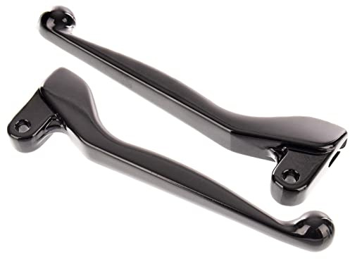 MZA Set: Handhebel - Aluminium massiv, Brems- und Kupplungshebel - Schwarz - Simson S50, S51, S53, SR50, KR51/2 Schwalbe