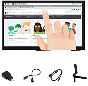 Ingcool 7 HDMI LCD 1024x600 Risoluzione Touch Screen Capacitivo Modulo Display IPS Compatibile con Raspberry Pi 4 3 2 1 B B+ A+, PC, Supporta Windows 10/8.1/8/7