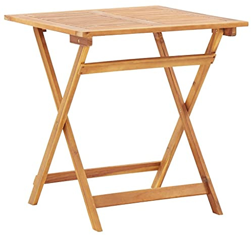 Gartentisch Terrassentisch Balkontisch Campingtisch Beistelltisch Partytisch Esstisch Gartenmöbel Klappbarer Gartentisch 70 x 70 x 75 cm Massivholz Akazie