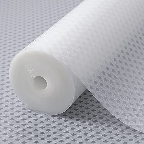 Kitchen Shelf Liner Non Adhensive,Cupboard Drawer Mat Clear 11.8× 118 | Non Adhesive, Non Slip,Use as Kitchen Shelf Drawer Cupboard EVA Liner Refrigerator Mat,Washable, Waterproof, Easy to Cut