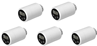 Zigbee - Termostato elettronico per radiatore, programmabile, WiFi, espandibile, termostato digitale, compatibile con Google-Home e AIexa, 5 pezzi