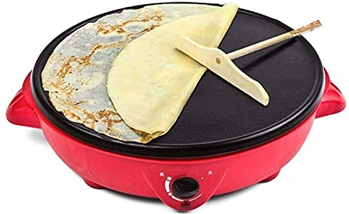 PAASHE Parrilla eléctrica Interior eléctrico teppanyaki Grill Mesa Caliente Placa de Barbacoa para Cocina Cena Fiesta de Camping Festival de Camping 1100w (Color : Red)