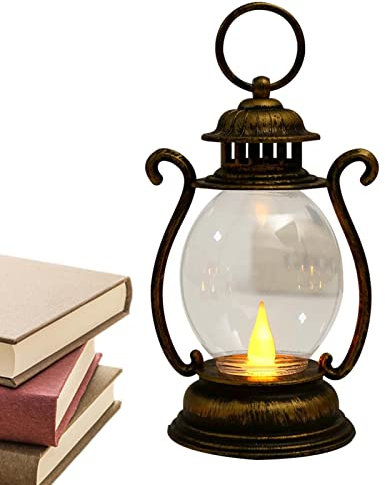 Rianpesn Lampe Vintage - Camping à Del à Piles | Veilleuses pour Jardin, terrasse, Porche, Salon, Chambre à Coucher