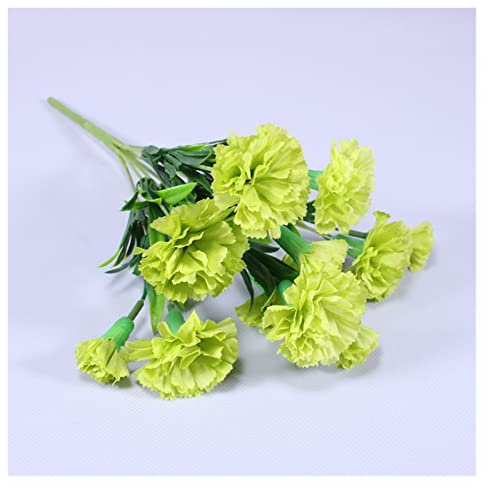 CLoxks Künstliche Blumen 1 Strauß Nelke, künstliche Blume, Nelkenseide for Immer Blumen for Zuhause, Party, Hochzeit Künstliche Blumen mit Vase (Color : 1pc C)