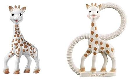 VULLI 616400 Sophie la girafe (Geschenkkarton weiß) & Beißring WEICH, 1 x 9 x 12 cm Vulli 010318