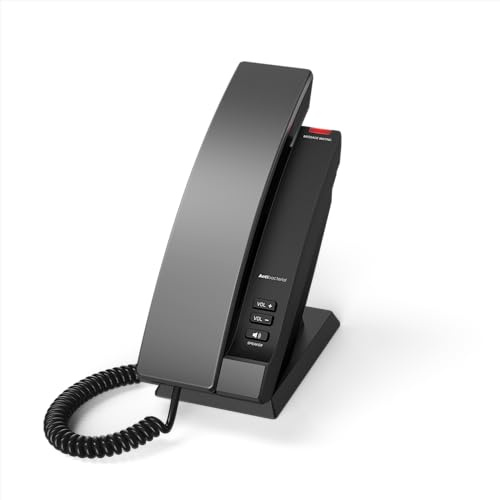 Snom HD100 Hospitality Festnetztelefon mit Antibakteriellem Gehäuse, Großer Rufanzeige, Freisprechen - Optimal Für Hotels, PoW, Keine Daten, Fernwartung in DE