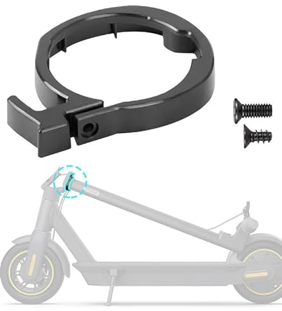 GLDYTIMES Klappbarer Schutzring Vorderer Runder Verschlussring, Elektro Scooter Begrenzungsring für Ninebot Max G30D/G30LP/G30E ll/G30P Scooter| ABS Verschleißfester Kreis Schnalle| Clip Ring schwarz