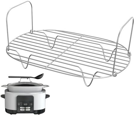 Soporte de cocción al vapor – Inserto de estante de cocción al vapor, soporte de cocina | Cesta de vapor de acero inoxidable con asas, soporte para salvamanteles ajustable para herramientas de cui