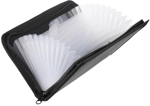 Porte Document Multi-organisateur en plastique transparent, page intérieure, organisateur de dossiers de fichiers durables et élégants for l'organisation des reçus Planchettes à Pince(Transparent)