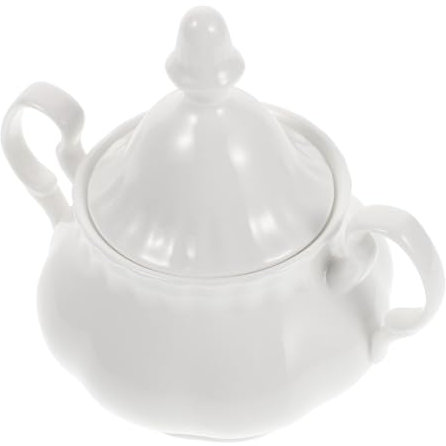 UTHCLO Zuccheriera Ceramica Vintage con Coperchio Barattolo per Zucchero da Elegante Contenitore Porcellana per tè e caffè Stile Retro per La Cucina