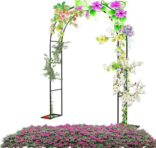 WCQSYY Arche De Jardin en Métal 120 X 220 Cm De Largeur pour Décoration De Cérémonie Extérieure,Noir,W1.4M*H2.3M