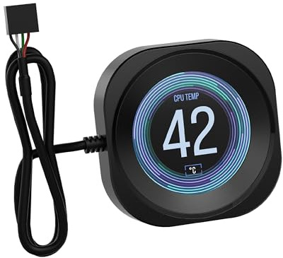 Corsair Nautilus RS LCD Module D'écran – pour refroidisseurs pour processeur AIO Nautilus RS et Nautilus RS ARGB – Écran LCD IPS de 5,3 cm – Installation Facile et sans Outil - Noir
