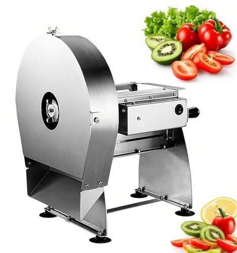 Rebanadora De Verduras Comercial, Rebanadora De Tomates, Manual Eléctrica 2 En 1, Espesor Ajustable De 0-10 Mm, Hoja De Acero Inoxidable, para Rebanar Frutas, Limón, Cebolla, Repollo