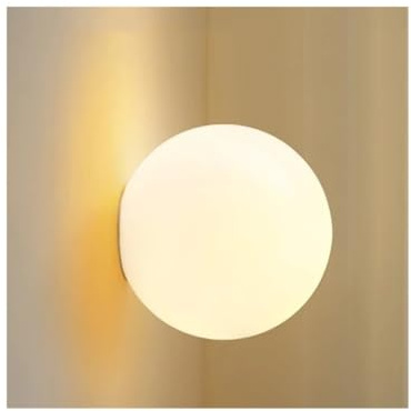 Lámpara para Leer,Aaplique pared Interior Lámpara de bola de cristal moderna for pared de dormitorio, 110 V, 220 V, redonda, for sala de estar, entrada, pasillo, baño.(Warm Light,DIA 12CM_AC 110V-130V