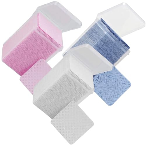 Zerodeko Wimpernkleber Flaschenreinigungstücher Farben Wischpads für Wimpernverlängerung und Nagelpflege Praktisches Reinigungspad Verhindert Kleberverstopfung Hautfreundlich und Sicher