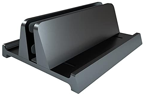 Oxxggkao Vertical Laptop Stand Adjustable Double Dock Desk Laptop Holder Stand For 11-17 Inches Adjustable Docks
