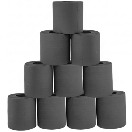 4-lagige Toilettenpapierrolle, 10 Stück schwarzes Toilettenpapier, 4-lagige Rolle, farbiges Papier aus jungfräulichem Zellstoff für den privaten und gewerblichen Gebrauch, farbig