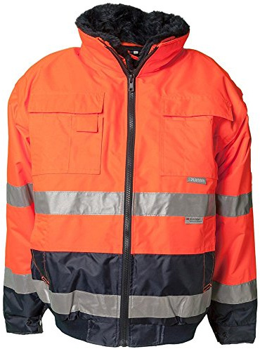 Planam Unisex Warn-comfortjacke Comfort-Jacket High Visible Size M in orange/marine blue (pack of 1)