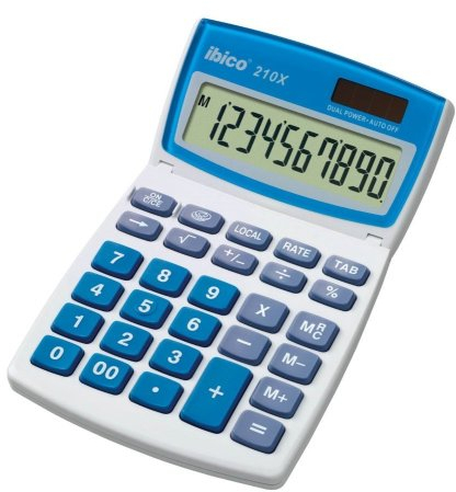 Rexel Ibico 210X Taschenrechner, 19,1 x 10,8 x 2 cm