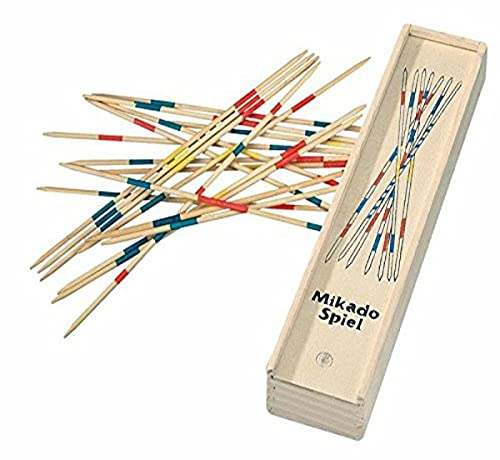 MIKADO HOLZ SPIEL 30cm in HOLZKISTE Holzspielzeug Kinderland
