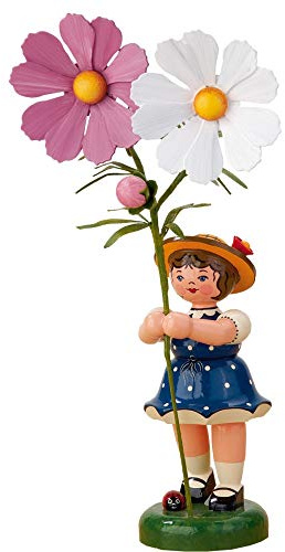 Hubrig Volkskunst Blumenkinder Blumenmädchen mit Cosmea * Höhe 24 cm