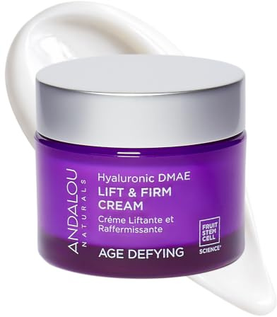 Andalou Naturals Hyaluronic DMAE Lift & Firm Skin Cream | Anti Aging Face Moisturizer with Hyaluronic Acid | Helps Reduce Fine Lines & Wrinkles | 1.7 oz