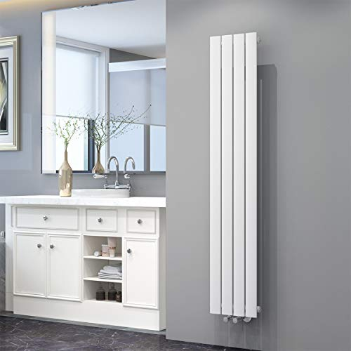 ELEGANT - Radiador de diseño plano, color blanco, doble capa/una capa, radiador de baño, calefacción de vivienda, calefacción vertical, radiador de paneles