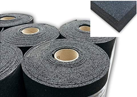 BAUZAUNWELT Antirutschmatte/Gummimatte - 1,25 m breit, 10 m lang (5 mm Dicke)