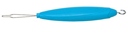 Pflegehome24® Knöpf- und Reißverschlusshilfe mit Kunststoffgriff blau - Anziehhilfe