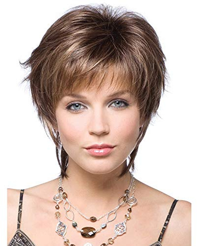 Fleurapance Perücke im Bob-Stil, für Damen, modische Locken, wellig, modisch, synthetisches Material, hitzebeständig, fühlt sich an wie Echthaar
