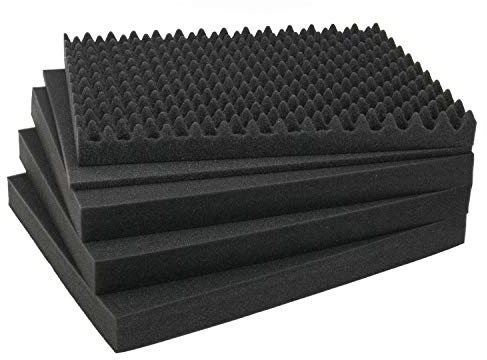 HMF ODR100 Koffereinlagen mit Rasterschaumstoff für Outdoor-Fotokoffer | 5er Set | 51 x 35 cm