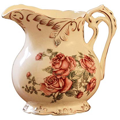 caihuashopping Salsera de Porcelana Dispensador de cerámica Jarra de café Leche Creamer, con la manija for Cocina Salsera (Color : A)