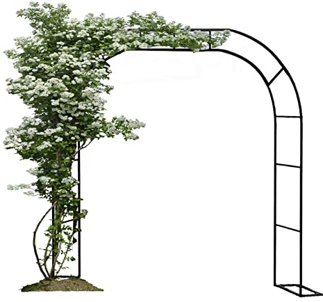 80-350 cm Breite Rosenbögen Gartenbogen Rankgitter Torbogen für Kletterpflanzen und Rosen Pergola Blumen Rankhilfe Hochzeit Deko Rosengestell Schwarz (Größe : 350 x 220cm)