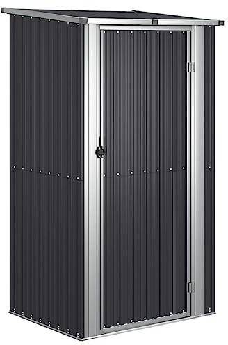 vidaXL Capanno da Giardino Antracite 118,5x97x209,5 cm Acciaio Zincato