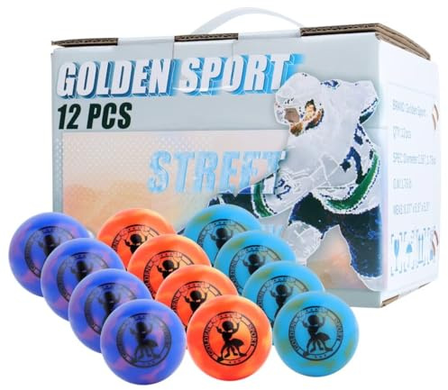 Sport Works Outdoor Street Hockey Balls, 12 Pack,or Indoor & Outdoor,Ideal for Roller Hockey or Street Hockey Games