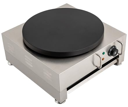 Crêpière Électrique Crêpière Plaque à Crêpes Appareil à Crêpes Plaque Antiadhésive Spatule Et Répartiteur Idéal Pour Pancakes Burritos & Taccos Thermostat Réglable 2200 w Familiale