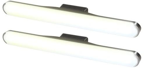 Lunartec LED-Leselichter: 2er-Set Akku-LED-Leselampen für Wand & Unterschrank, einstellbar, 35cm (Büroleuchten, Buchlicht)