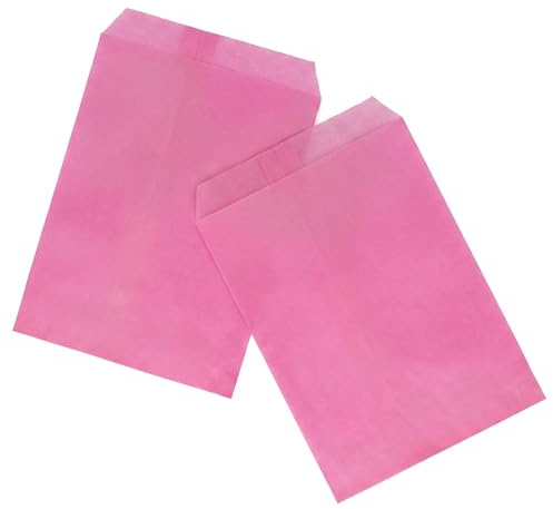Quotidian Rosa Acceso Piatto Medio Sacchetti Carta Antigrasso 4 x 6 (10 x 15,2cm) Confezione da 100 - Dolce Matrimonio Coriandoli Francobolli