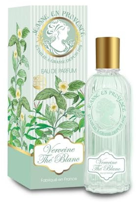JEANNE EN PROVENCE - Parfum Femme Verveine Thé Blanc - Eau de parfum - Flacon Vaporisateur 60 ml - Fabriqué en France à Grasse