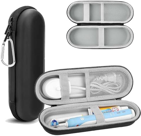 SoundZero Elektrische Zahnbürste Reise-Etui, Zahnbürstenhalter Behälter Travel Case (Schwarz und Unisex)