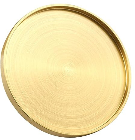 Alipis Tazza per Tè E Caffè Sottobicchieri in Rame con Rivestimento Rustico Vassoio per Soggiorno Cucina E