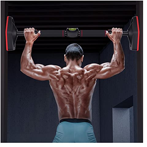 JJKJYXGS Klimmzugstange verstellbar, Klimmzugstangen für tragbare Türrahmen, an der Wand montierte Klimmzüge, Fitnessgeräte für das Armmuskeltraining, Tragkraft 400 kg