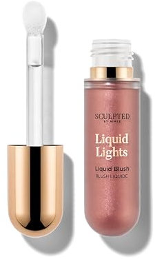 Liquid Lights Blush from Sculpted by Aimee (Real Rosy) – 20g Vegan Liquid Blusher for Radiant Pop – 3 Shades for Pink, Peach or Rosy Blush Effect
