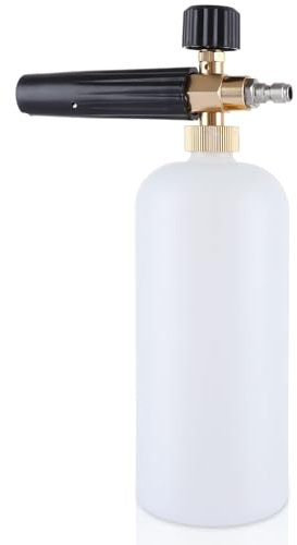 ASelected Snow Foam Lance, 1000ML Adjustable Snow Foam Gun for Pressure Washer, 1/4 Quick Release, Snow Foam Bottle Soap Dispenser Bottle for Car Washing